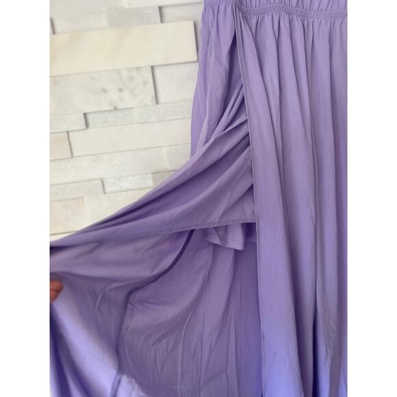 SHOW ME YOUR MUMU Kendall Sleeveless Plunge Back Maxi Dress Long Lavendar Large - Picture 6 of 8